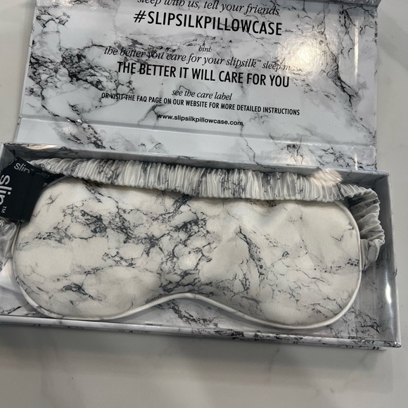 Slip pure silk sleep eye mask white marble - Picture 1 of 5